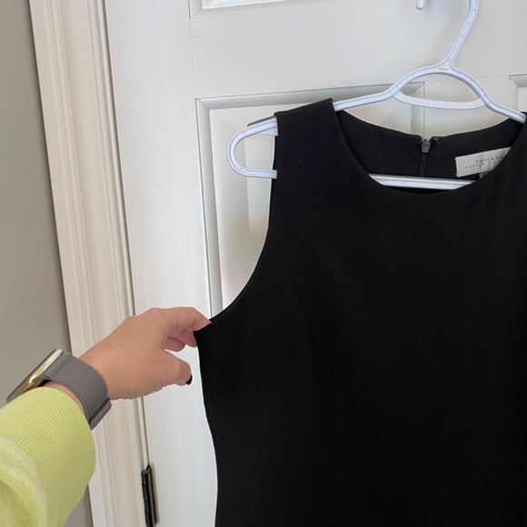 New! Tahari ASL Embellished Feather-Hem Sheath Dress/Black nwt 33917 - Picture 5 of 12